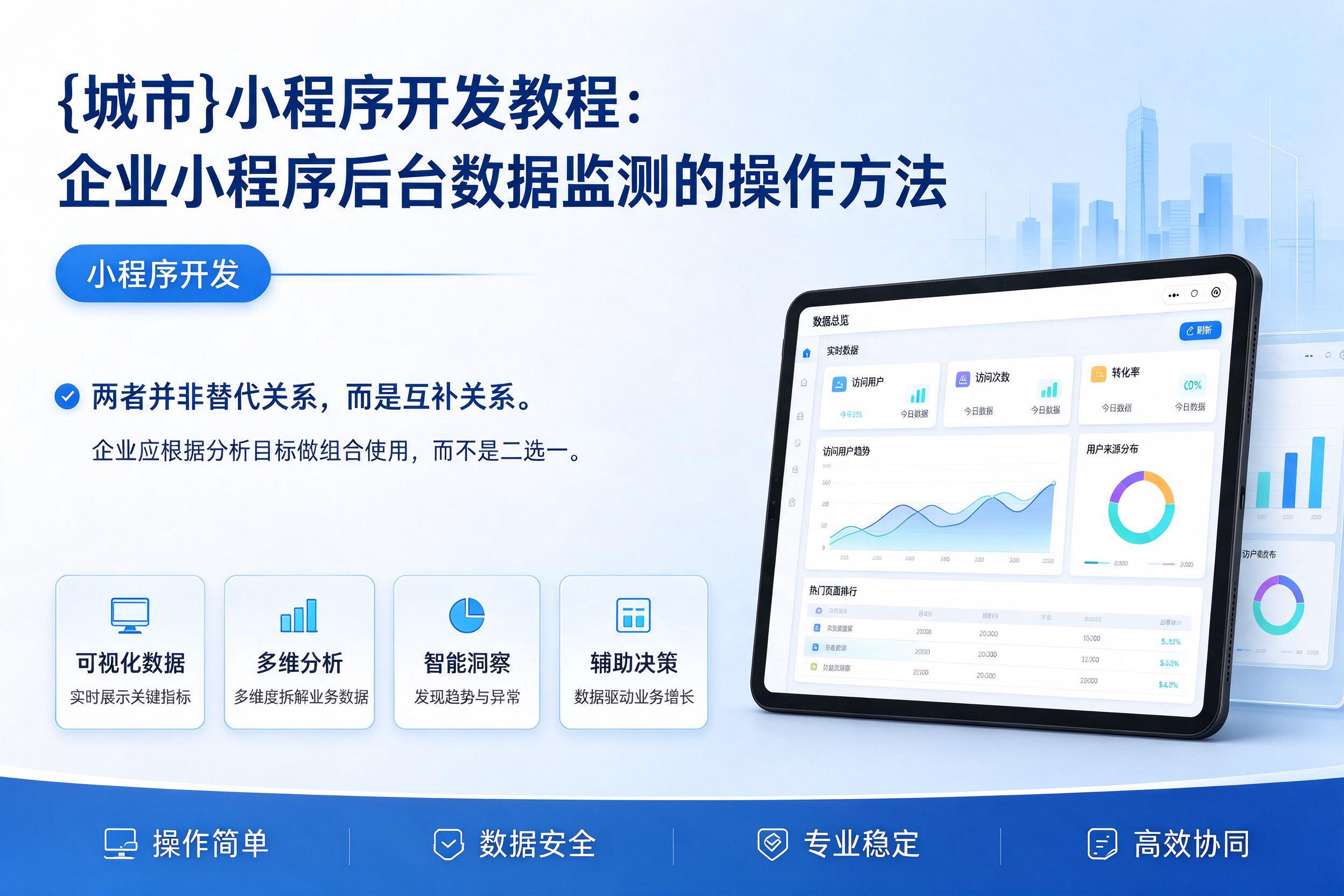 额尔古纳小程序开发教程：企业小程序后台数据监测的操作方法